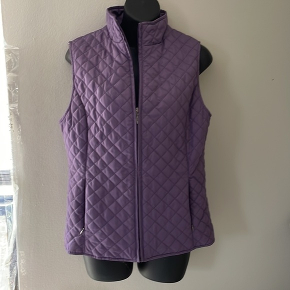 Small purple Eddie Bauer quilted full zip vest - Picture 1 of 5